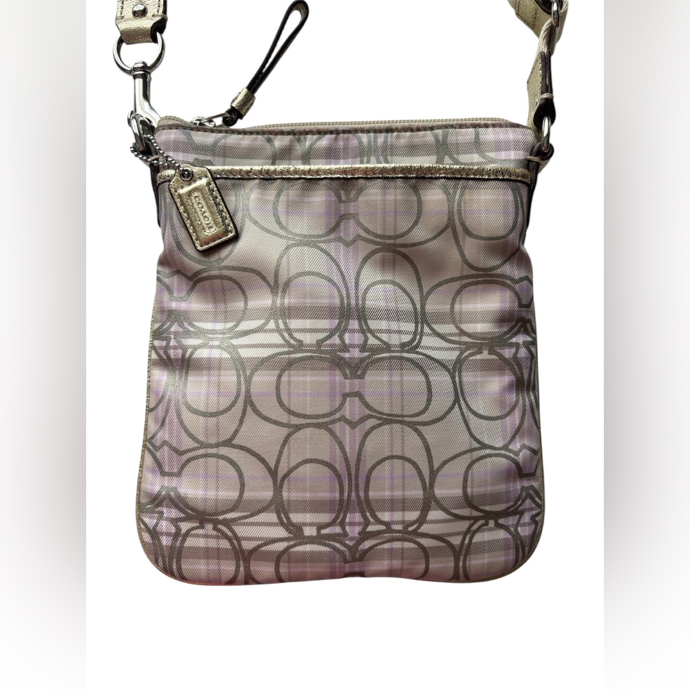 Coach Poppy Gray and Lavender Crossbody Bag